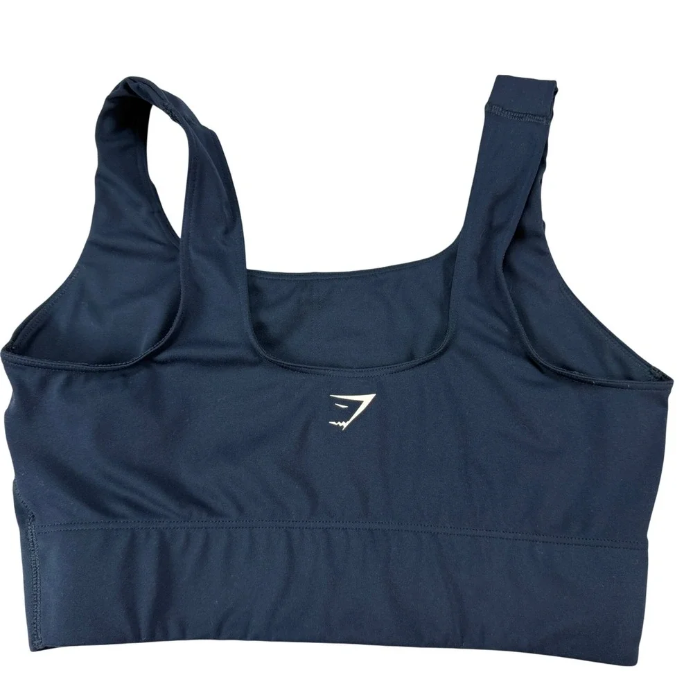Gymshark Womens‎ B4A9L Square Neck Sports Bra Navy Blue Small